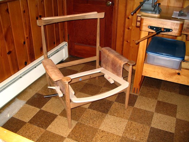 Salvaged Crest on Chair Frame